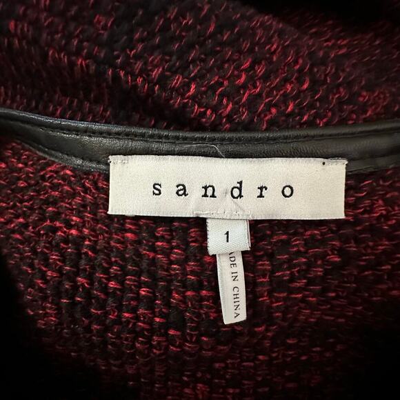 Sandro Vintage Sweater Cardigan Jumpers Full Zip Size 1 France Wool Composition - Picture 5 of 6